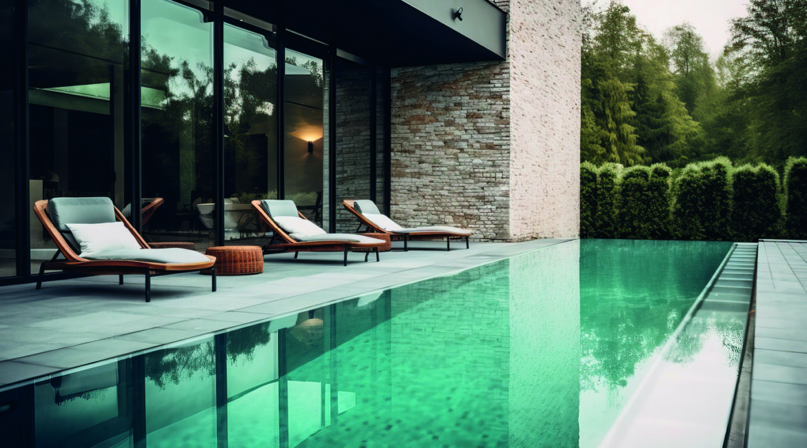 Pellicole Adesive Decorative Esterni per piscina, giardino, vialetti